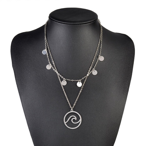 4 for $25⚡️sequin coin multilayer wave necklace - Picture 2 of 6